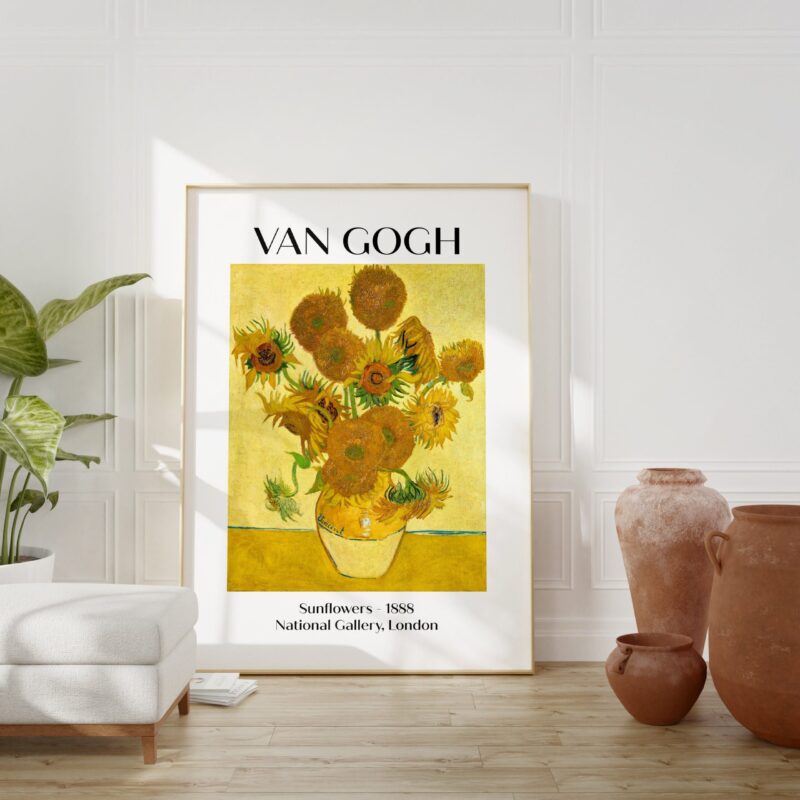 Vincent Van Gogh - Vincent van Gogh's Sunflowers (1888) Fine Art Print - National Gallery. London  - Still Life - Van Gogh Art