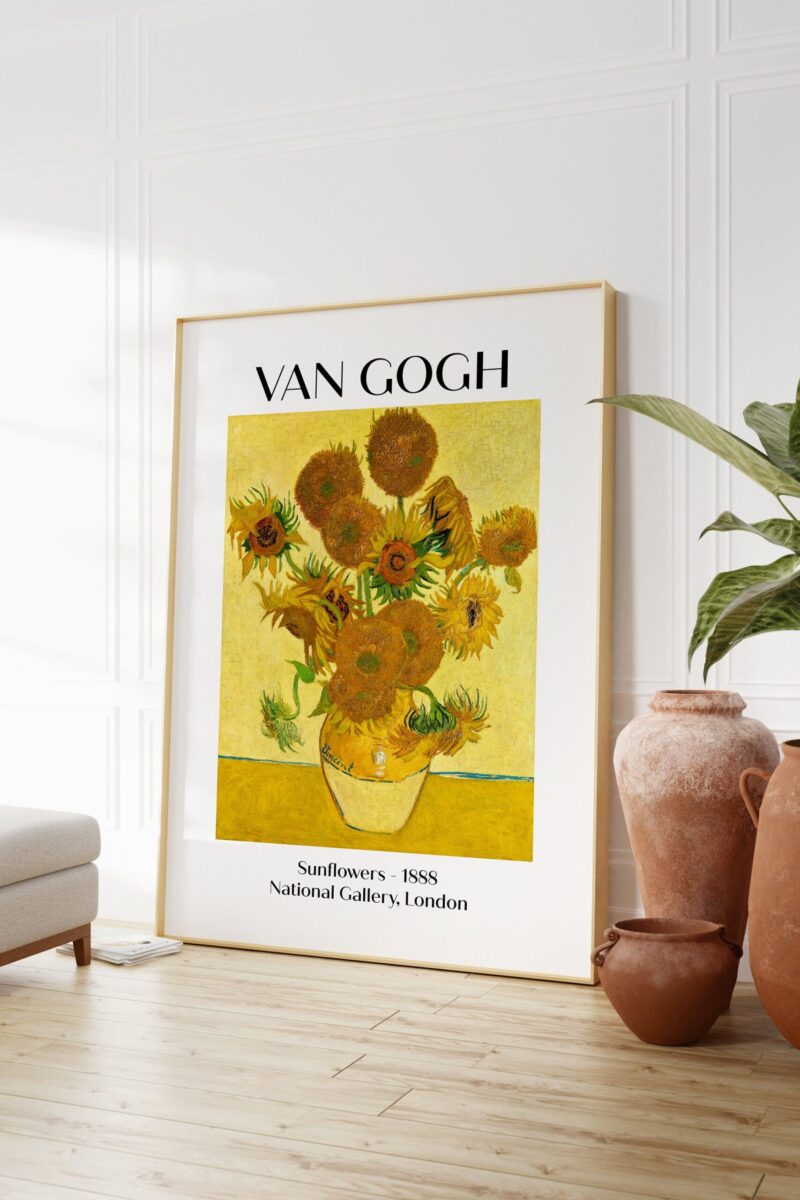 Vincent Van Gogh - Vincent van Gogh's Sunflowers (1888) Fine Art Print - National Gallery. London  - Still Life - Van Gogh Art - Image 3