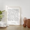 F. Scott Fitzgerald Quote - She was beautiful But Not Like Those Girls in Magazines (c) Art Print - Friendship Wedding, Love Gift, Inspire