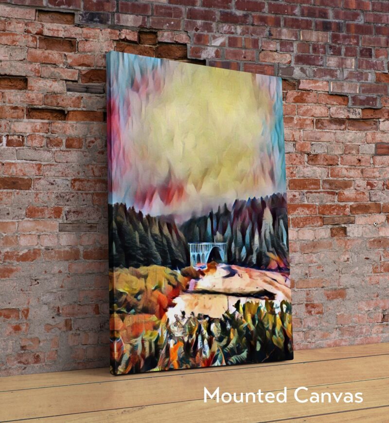 Cape Creek Bridge at Heceta Head, Oregon Digital Watercolor Art Print - PNW - Colorful - Cheerful - Oregon Coast - Image 2