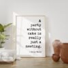 A Party Without Cake is Really Just a Meeting - Julia Child Quote Typography Art Print