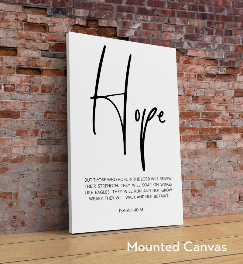 Isaiah 40:31 -  But those who hope in the Lord will renew their strength... Typography Art Print - Hope - Bible Verse - Uplifting -  Inspire - Image 2