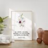 Romans 12:12 Be joyful in hope, patient in affliction, faithful in prayer. Art Print - BOHO Wildflowers - Religious Scripture - Bible Verse