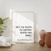 All my hurts my garden spade can heal.- Ralph Waldo Emerson Quote - Typography Art Print