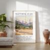 Matthew 17:20 Faith as Small as a Mustard Seed Art Print with Claude Monet The Valley of the Nervia Painting - Bible Verse - Christian