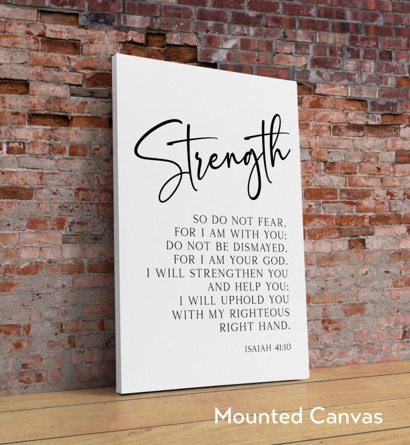 Isaiah 41:10 Typography Art Print - Inspirational Bible Verse - Home Decor - So do not fear, for I am with you. - Image 2