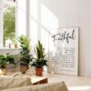 Lamentations 3:21-24 - Yet hope returns when I remember this one thing. Typography Art Print - Faithful - Christian - Bible Verse