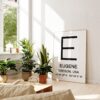 Eugene, Oregon with GPS Coordinates Typography Art Print - Travel Home Wall Decor