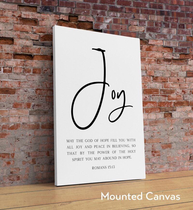 Romans 15:13 - May the God of Hope Fill You with All Joy Typography Wall Art Print - Faith - Religious - Spiritual