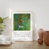 Alfred Tennyson Quote - If I Had a Flower for Every Time I Thought of You Typography Wall Art - Gustav Klimt's Farm Garden with Sunflowers