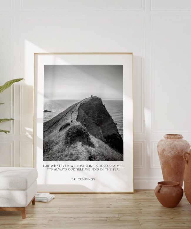 For whatever we lose (like a you or a me) ... ourselves we find in the sea. – e.e. cummings - Art Print - God's Thumb - Lincoln City Oregon