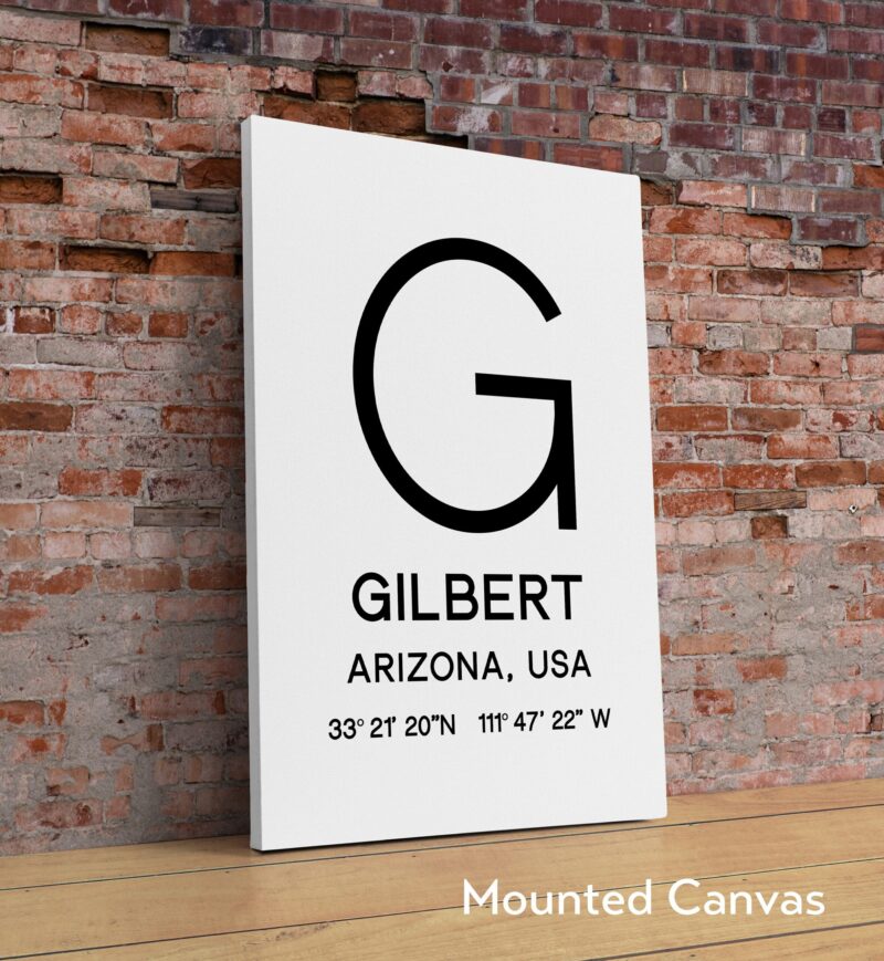 Gilbert Arizona with GPS Coordinates Typography Minimalist Art Print - Travel Home Decor - Image 2