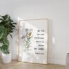 Joshua 24:15 As For Me And My House We Will Serve The Lord. Typography Art Print with Wildflowers - Faith - Gift - Christian