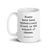 G.K. Chesterton Quote "Poets have been mysteriously silent on the subject of cheese." Coffee Tea Mug