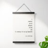 I Carry Your Heart with Me (I Carry it in My Heart) - E.E. Cummings Quote - Canvas Art Print with Teak Wood Wall Hanger