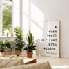 A Worn Trail Is Full of Wisdom. Jessie Dysart Quote Art Print - Nature Lover  - Wisdom - Hike - Explore