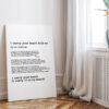 I Carry Your Heart with Me ( I Carry it in My Heart) EE Cummings Quote - Low Profile Mounted Canvas Typography Art Print
