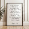 Psalm 91:9-10 If you make the Lord your refuge, if you make the Most High your shelter,... Typography Art Print