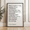 That is Part of the Beauty of All Literature - F. Scott Fitzgerald Quote Typography Art Print