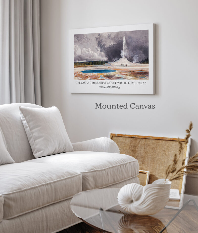 The Castle Geyser, Upper Geyser Basin, Yellowstone National Park by Thomas Moran 1874 Art Print - Image 3