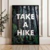 Take a Hike with Oregon Coast Trail with Sitka Spruce Trees Typography Art Print