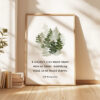 I couldn't live where there were no trees - something vital in me would starve. L.M. Montgomery Quote Art Print w/ Watercolor Trees