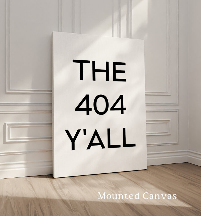 The 404 Y'all Minimalist Art Print • Atlanta, Georgia • Original Area Code • ATL • History • Culture - Image 2