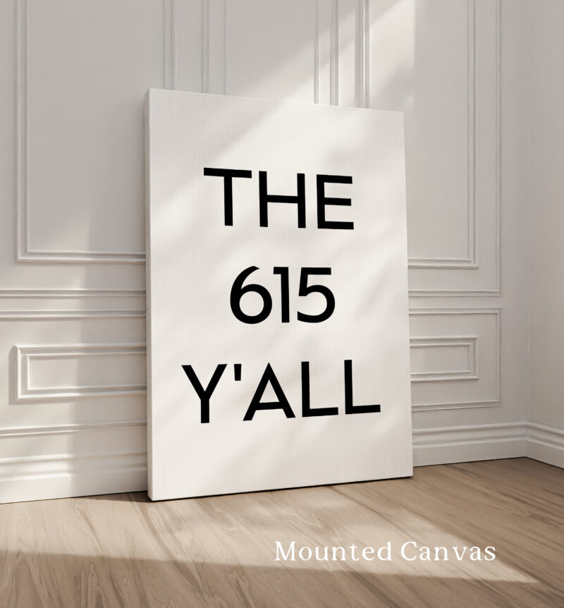 The 615 Y'all Minimalist Art Print • Nashville, Tennessee • Original Area Code • TN • History • Culture • Nostalgia - Image 2