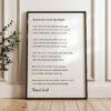 Acquainted with the Night Poem by Robert Frost Typography Art Print