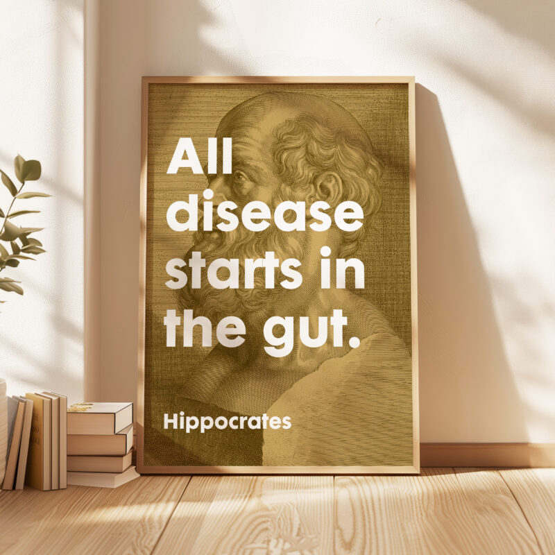 All disease starts in the gut. Hippocrates Quote Typography Art • Wellness • Fitness • Inspiration • Health - Image 4