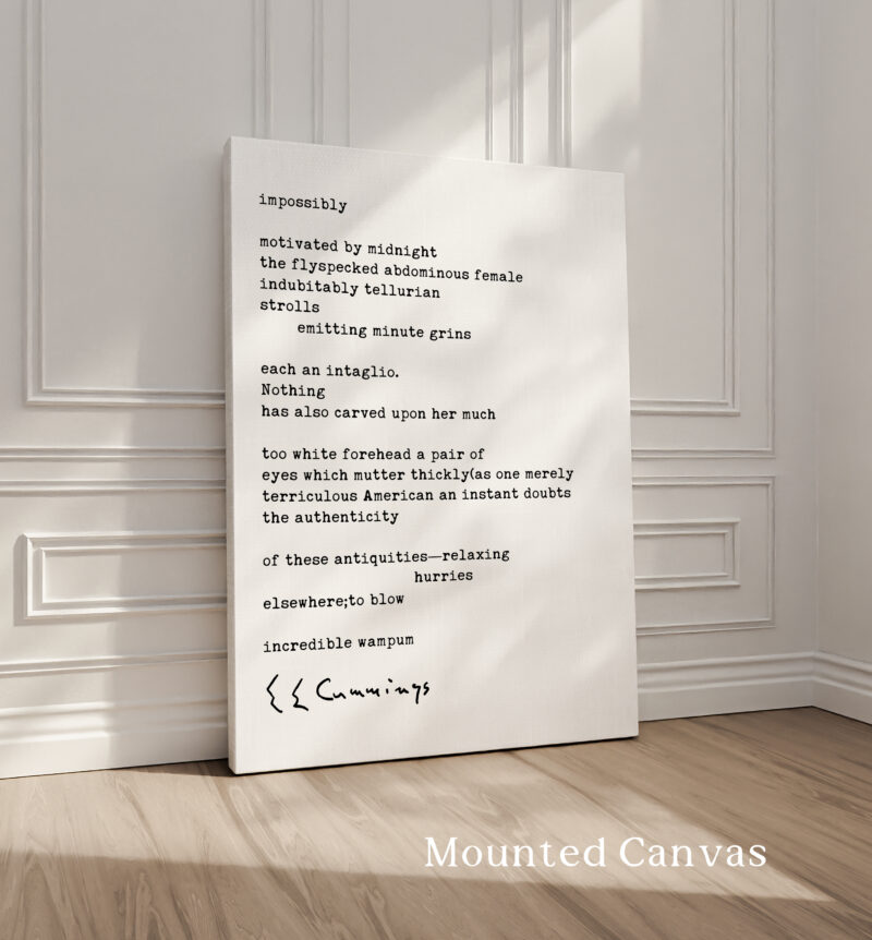 impossibly Poem by E.E. Cummings Typography Art Print - Image 2