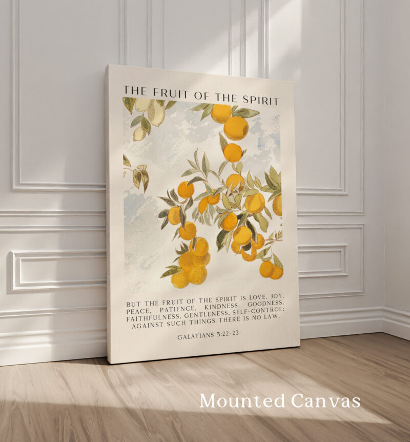 Fruit of the Spirit • But the fruit of the Spirit is love, joy, peace, patience, kindness • Galatians 5:22-23 • Typography Art Print - Image 2