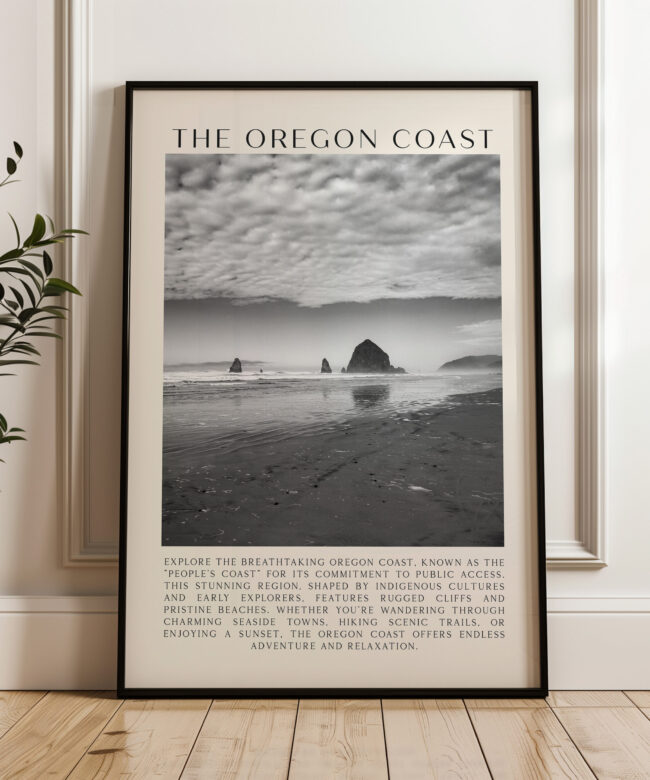 The Oregon Coast Typography Art Print • Cannon Beach • Photo • Travel • The People's Coast