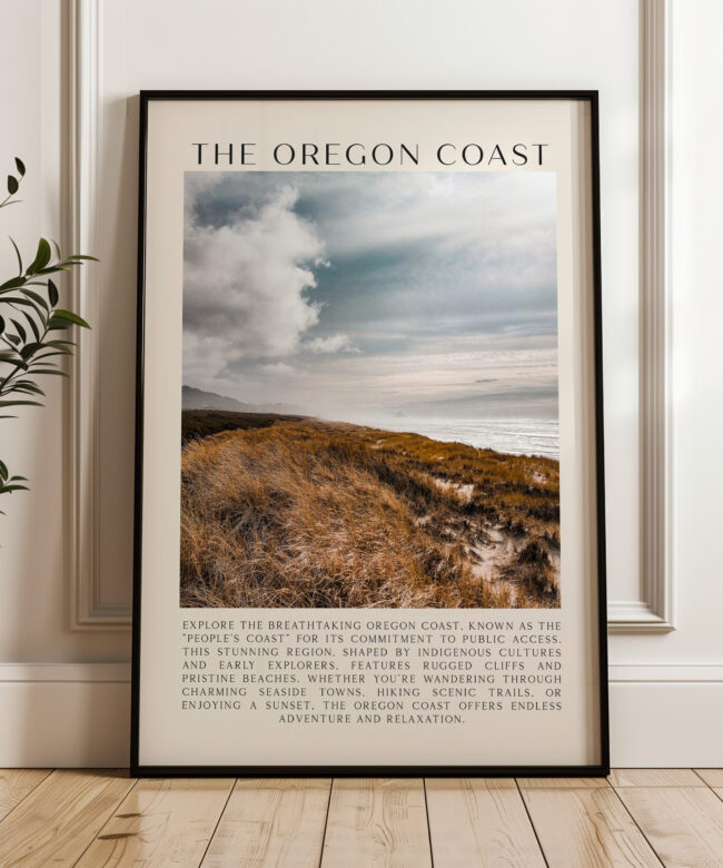 The Oregon Coast Typography Art Print • Sitka Sedge • Cape Kiwanda • Photo • Travel • The People's Coast