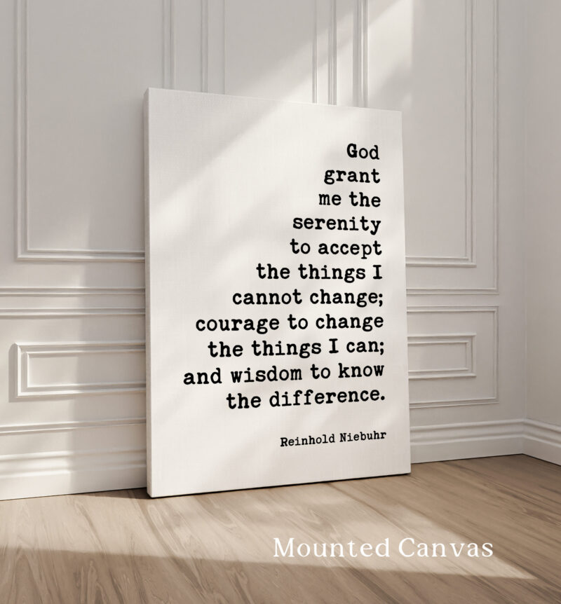 Serenity Prayer Typography Art Print • God Grant Me The Serenity To Accept The Things I Cannot Change • Faith • Gift Ideas - Image 2