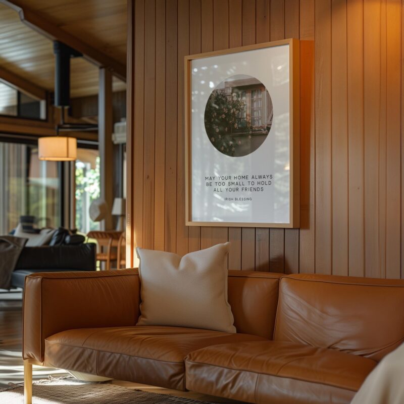 May Your Home Always Be Too Small To Hold All Your Friends • Irish Blessing • Typography Photo Print • Housewarming Gift - Image 5