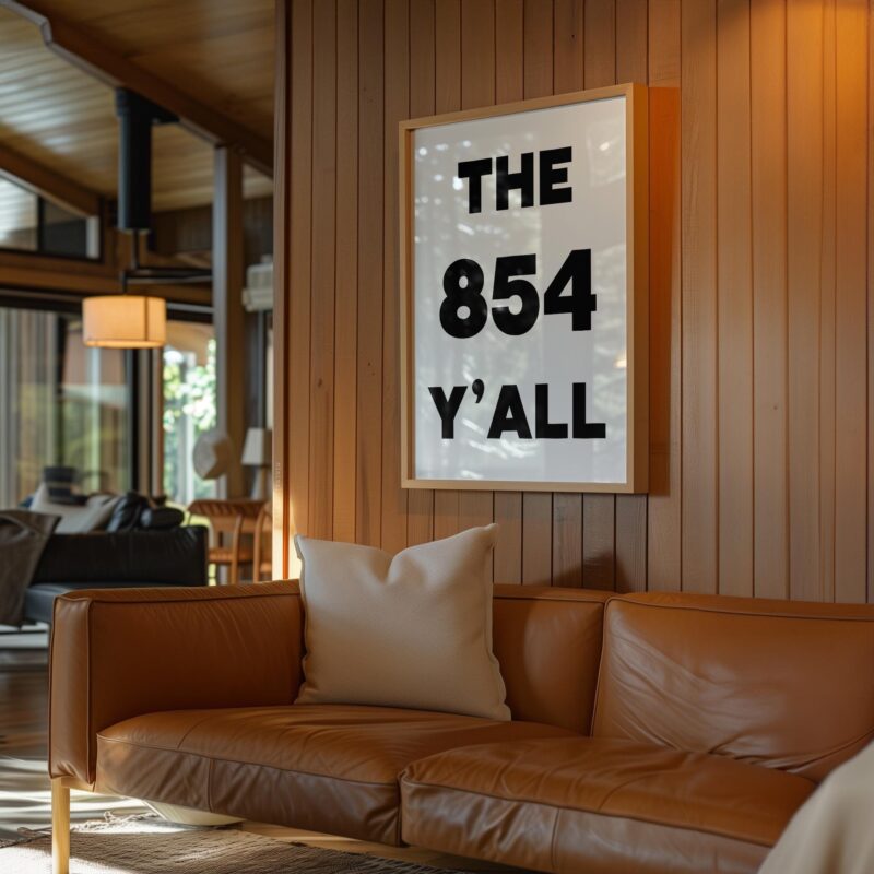 The 854 Y'all Minimalist Typography Art Print • South Carolina Area Code • Charleston • Low Country • Hilton Head • Myrtle Beach - Image 4