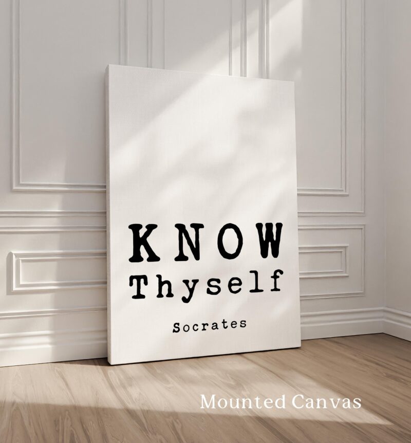 Know Thyself • Socrates Quote • Typography Art Print • Stoic Philosophy - Image 2