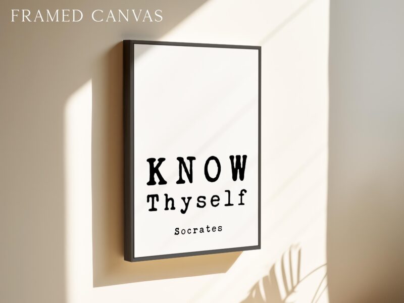 Know Thyself • Socrates Quote • Typography Art Print • Stoic Philosophy - Image 3